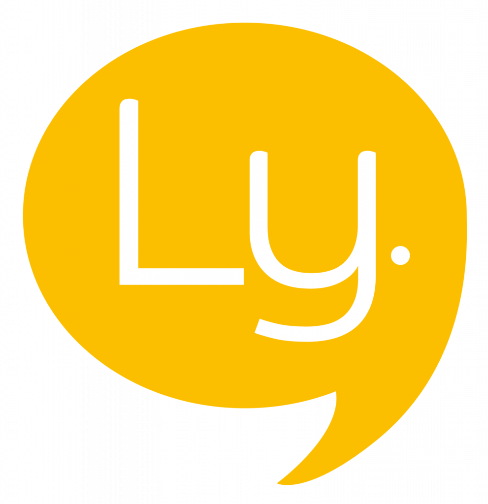 ly copywriting logo yellow